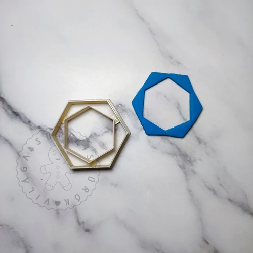 Hexagon fánk alakú süthető gyurma kiszúró