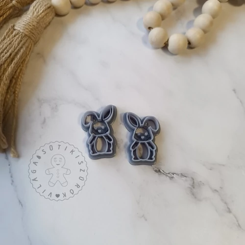 Nyuszi pár 04 süthető gyurma kiszúró