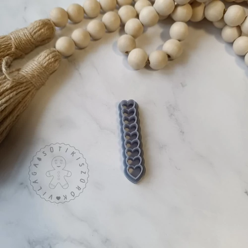 9 Szív egymáson süthető gyurma kiszúró