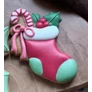 Kép 1/2 - Zokni fagyönggyel, cukorpálcával körvonal sütikiszúró (Díszítés: Mesi Mézi Design)