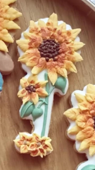 Napraforgó szál 02 körvonal sütikiszúró