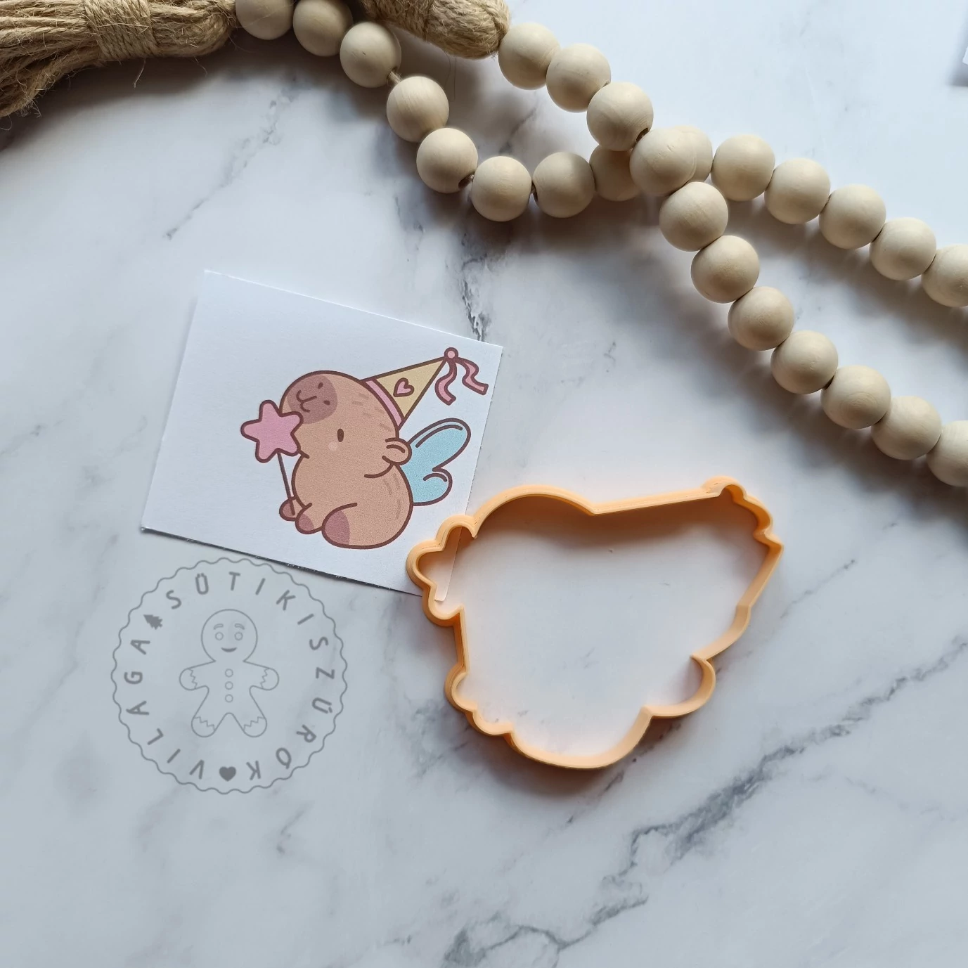 Capybara hercegnő körvonal sütikiszúró
